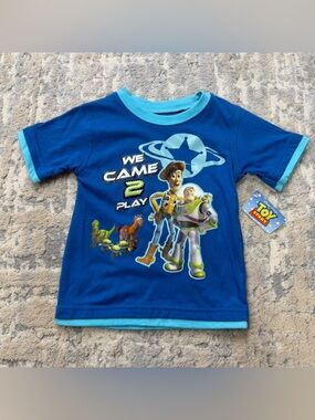 NWT Disney Toy Story We Came 2 Play Woody Buzz lightyear tshirt 2010 size 4T